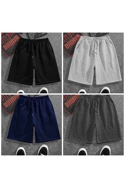 FUNSTYLE Men's Regular Fit Pocket Shorts 4 Pack