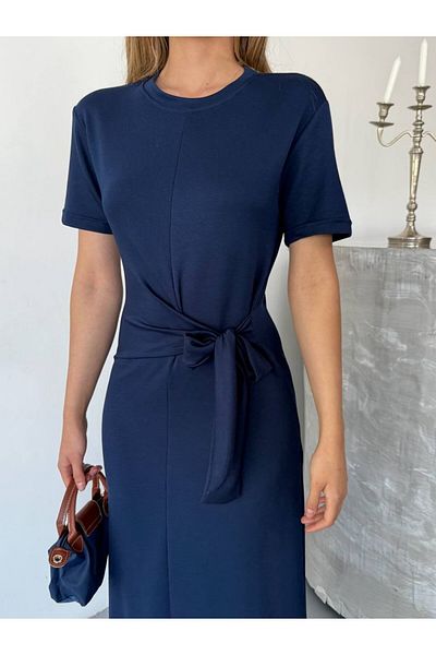 soBasic Modal Fabric Dress with Side Tie