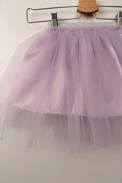 Çocuksan Baby&Kids Wear Fusta tutu din tul liliac pentru fete Talie argintie 23 aprilie 29 octombrie Rochie de petrecere