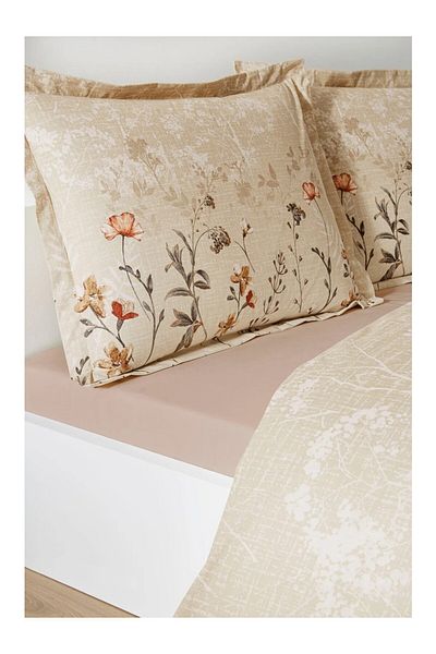 Özdilek Σετ Παπλωματοθήκης Ramas Secas King Size Cream