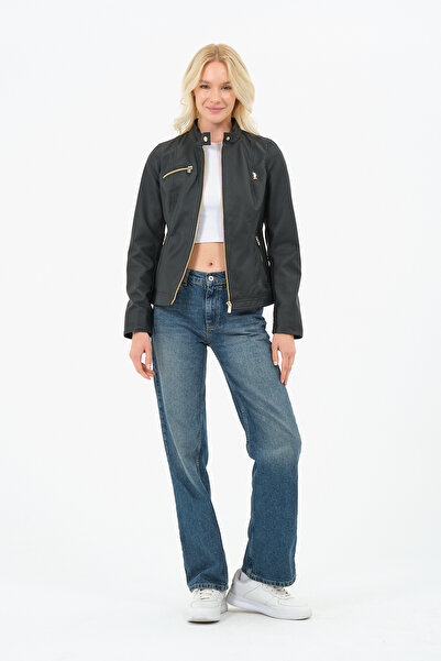 U.S. Polo Assn. Kadın Siyah Mont