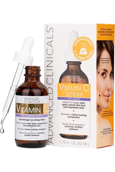 Advanced Clinicals Anti-Aging Vitamin C Serum 52 ml, Clear, 1
