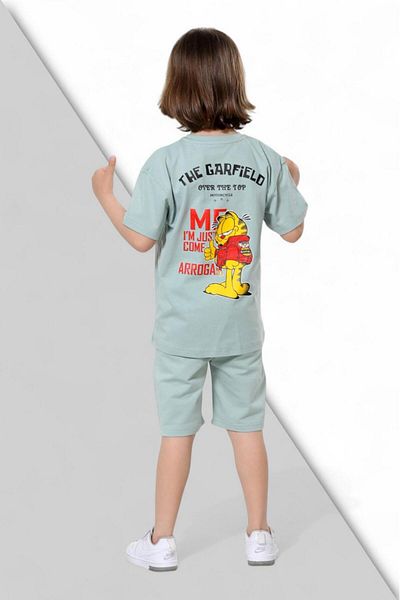 İFBA KİDS Garfield Back Printed Shorts Suit