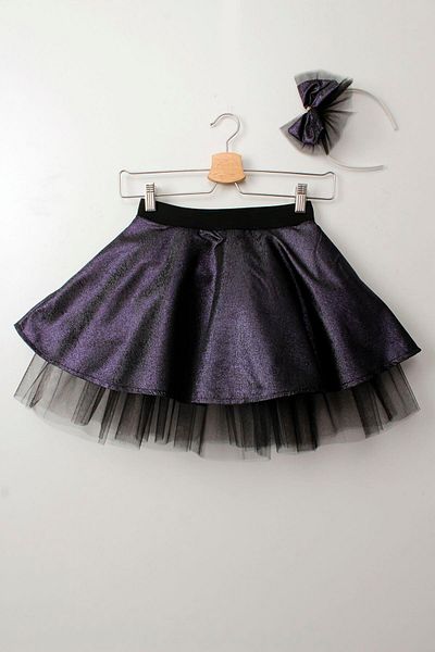 Çocuksan Baby&Kids Wear Fusta tutu pentru fete Set coroană mov cu sclipici 23 aprilie 29 octombrie ținută pentru petrecerea de aniversare