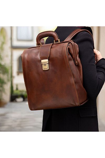 UTIL LAND FASHION Rucsac Portlaptop Din Piele Naturala Vachetta, R118