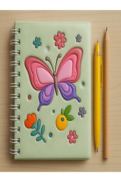 PARLAK EVREN 3D Butterfly Patterned Memory Book
