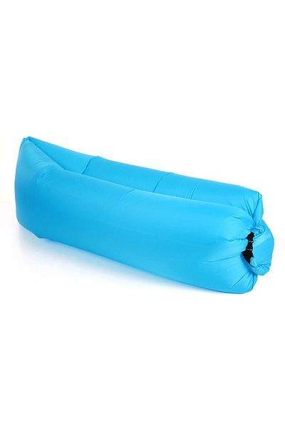 MACVI Saltea tip sezlong Lazybag Macvi®, umflare fara pompa, plaja/picnic/camping, 190 x 70 cm, Albastra