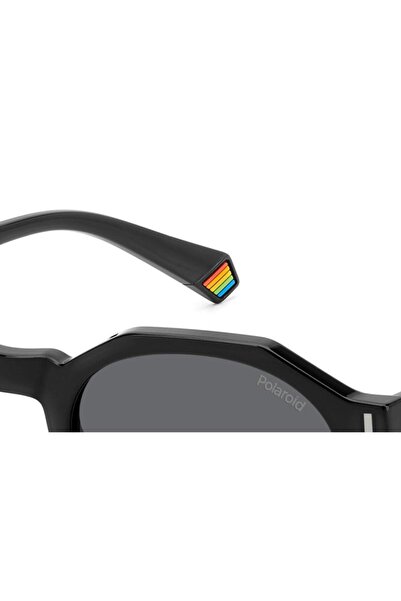 Polaroid Ochelari de soare pentru femei Polaroid PLD 6207/S 807/M9, negri, rotunzi, 52 mm