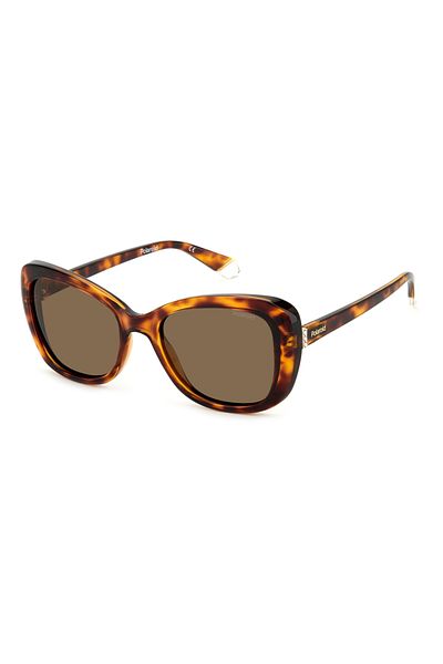 Polaroid Women's Sunglasses PLD 4132/S/X 086/SP, Havana, Butterfly, 53 mm