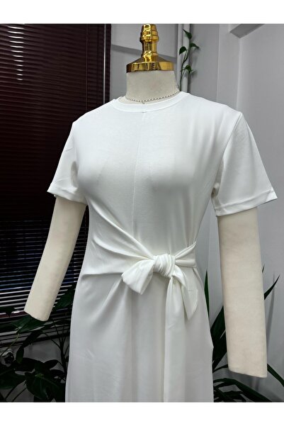 soBasic Modal Fabric Dress with Side Tie