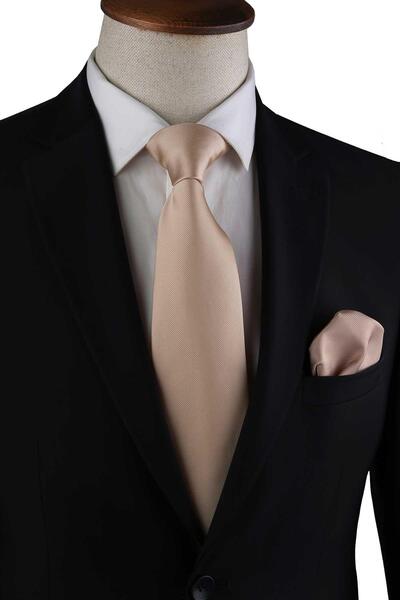 Kravatkolik Κλασική γραβάτα με μπεζ υφή Reps KK13183