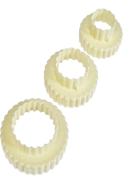 TESCOMA Double-Sided Flower Cookie Cutters, 6 Sizes, Plastic, Multicolor