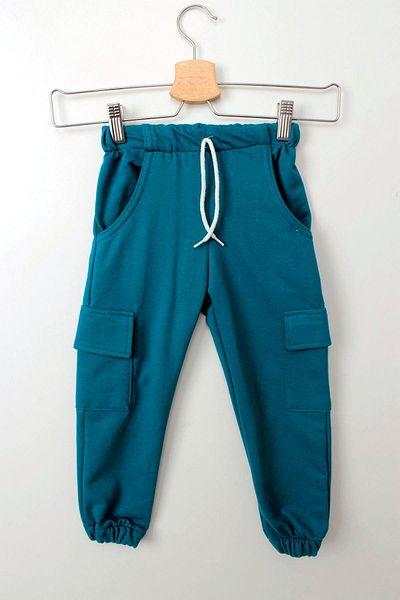 Çocuksan Baby&Kids Wear Set de jos-top tricotat din bumbac pentru băieți cu buzunare cargo