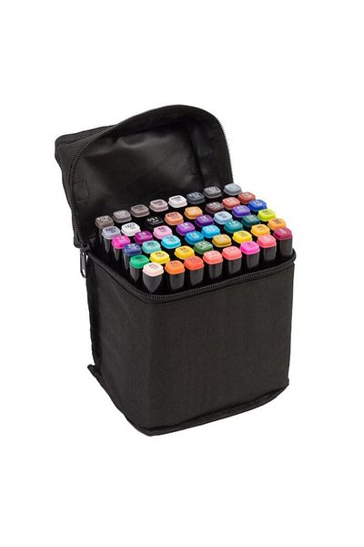 varioshop Set 48 markere duble VarioShop®, Carioci profesionale, Cu cerneala pe baza de alcool, 2 varfuri rez