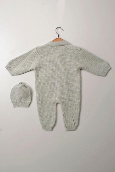 Çocuksan Baby&Kids Wear Unisex Baby Knitted Button Detailed Hat Knitwear Newborn Romper Set