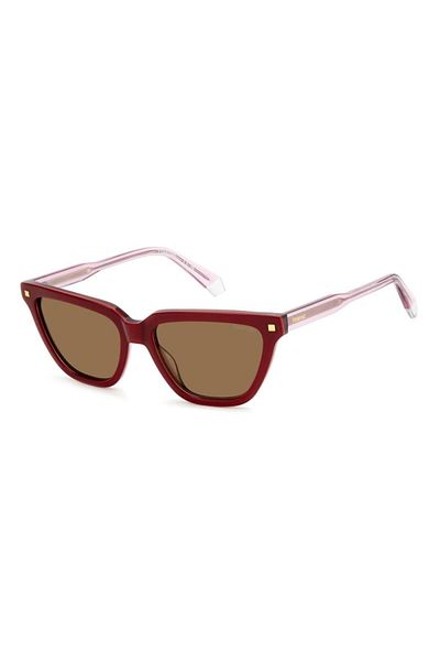 Polaroid Polaroid Women's Sunglasses PLD 4157/S/X LHF/SP, Bordeaux, Butterfly, 55 mm