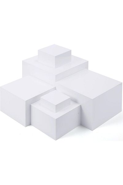 Generic مجموعة من 6 رافعات أكريليك للعرض، صناديق مكعبات أكريليك، رافعات أكريليك، حوامل عرض