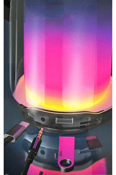 Denx Bluetooth Speaker with 360 Degree LED Light from