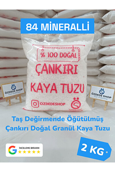 Özdede Shop Çankırı Doğal Kristal Granül Kaya Sofra Tuzu 2 kg