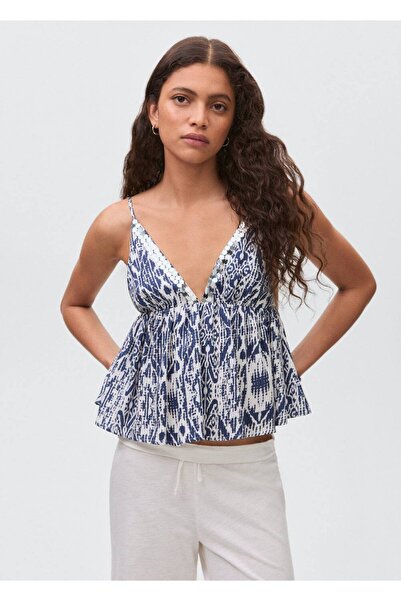 Mango Teen Payet desenli bluz