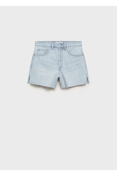 MANGO Woman Paçaları dikişsiz denim şort