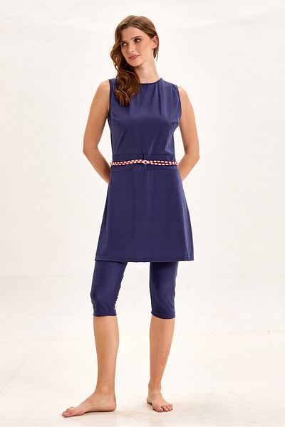 Argento Tankini with Long Tights Navy Blue