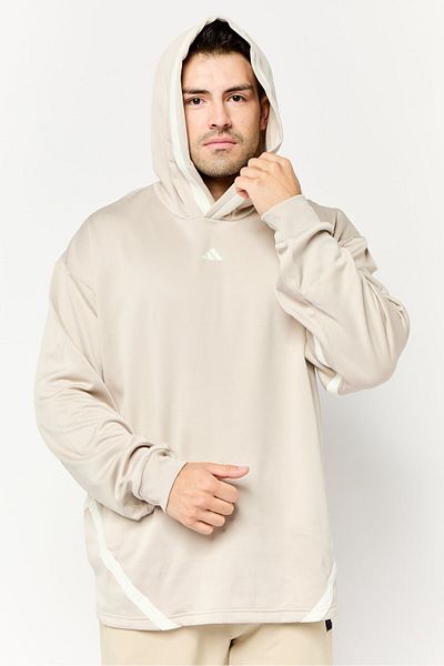 adidas Men Tall Fit Long Sleeve Outdoor Sweatshirt, Beige