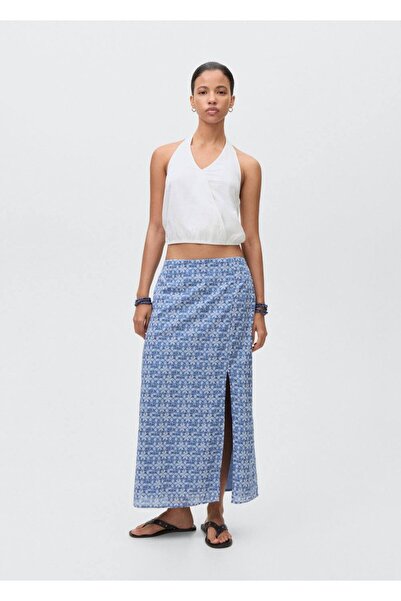 Mango Teen Спідниця міді з візерунком