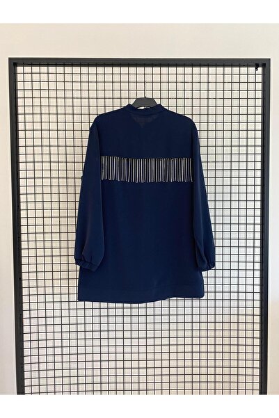 Armine Trend Yeni Sezon Modaayka Sırtı Taşlı Tunik-ceket Krep Kumaş 25dsb552
