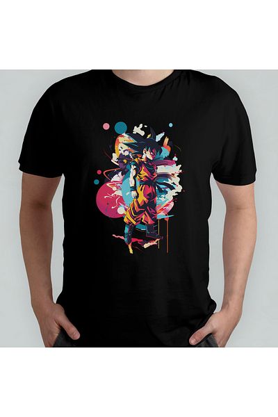 Pixxa Dragon Ball Unisex 100% Cotton Crew Neck T-Shirt Model 7