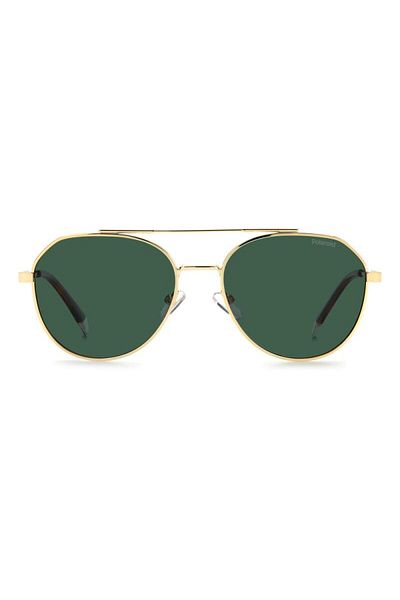 Polaroid Ochelari de soare aviator polarizați, bărbați, Pld4119/s/x aurii, verde închis, 56-17-145