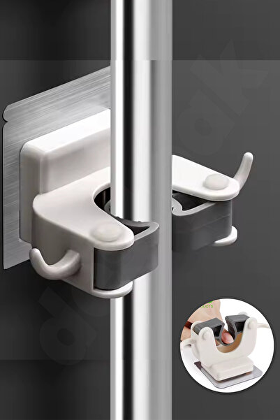 Destpak Mop Tutucu - Çok Amaçlı Sap, Fırça ve Mop Tutucu - Kancalı - Vidasız ...