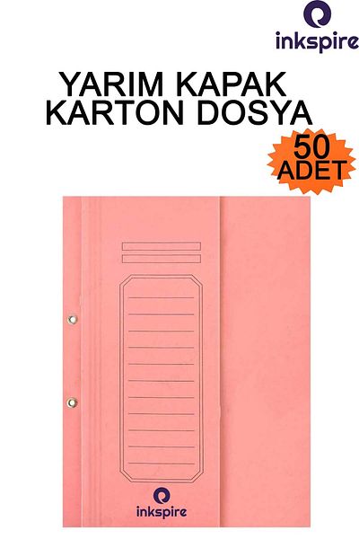 inkspire Half Cover Capsule File Pink 50 Pieces Cardboard Ring Binder Capsule Half Cover Lawyer Baro Courthouse File