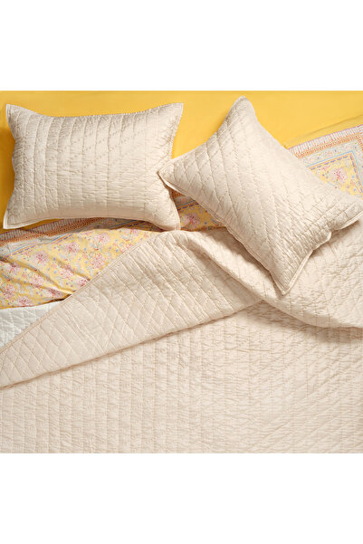 Zsa Zsa Zsu Okhla Çift Kişilik İpek Yatak Örtüsü Seti 240x260 Cm Natural
