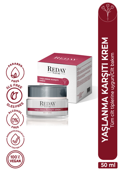 Reday Nature Yaşlanma Karşıtı Yüz Kremi 50 ml - Kırışıklık Azaltıcı Ve Sıkıla...