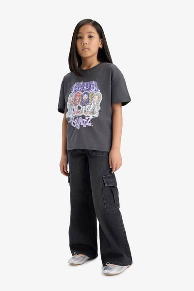 DeFacto Girls Bratz Oversize Wide Fit Crew Neck Short Sleeve T-Shirt E6574A825Hs