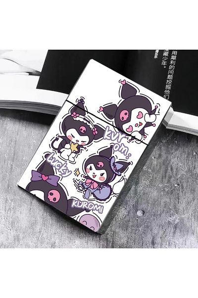 Choice E Kawaii Kuromi Sanrio Cigarette Case For 8mm Plastic Smoke Box 20Pcs Big Capacity Cute Cartoon Cig.