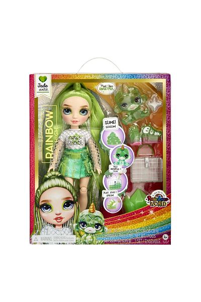 ADORE OYUNCAK Rainbow High Jade Shiny Slime and Pet Series Doll