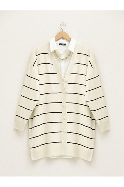 HİJABAYA Buttoned Long Knitted Cardigan