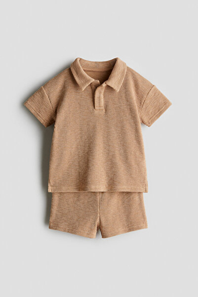 H&M 2 Parçalı Tekstüre Jarse Set