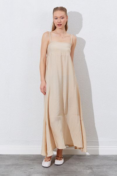 Manche Strappy Women's Modal Dress - Stone |   28-10046
