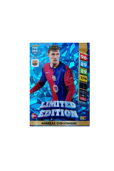Panini Fifa 365 Adrenalyn XL 2025 Limited Edition Andreas Christensen Footballer Card