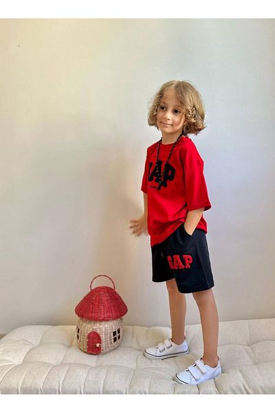 Canlook Punch Embroidered Boys' Bottom and Top Set