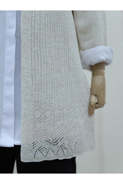 HİJABAYA Skirt Patterned Openwork Cardigan