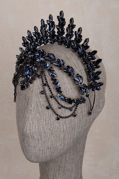 Hayalperest boncuk Elenora Laci Toned Dangle Bridal Crown Engagement Henna Night Crown