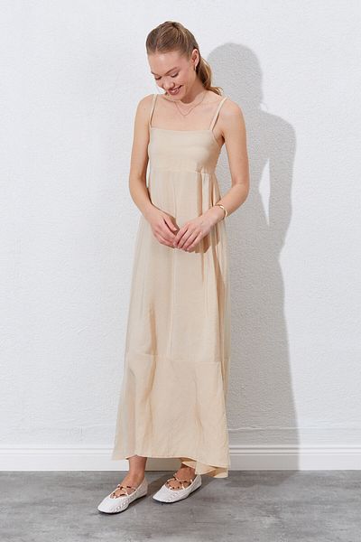 Manche Strappy Women's Modal Dress - Stone |   28-10046
