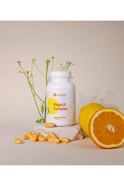 Calivita Mega Complex B Megadoză de vitamine B pentru creșterea rezistenței la stres (100 de comprimate) - Calivita