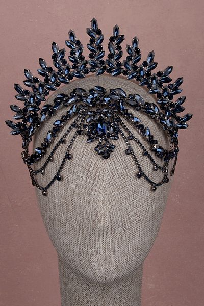 Hayalperest boncuk Elenora Dangle Bridal Crown Elegant Wedding Engagement Henna Crown Laci