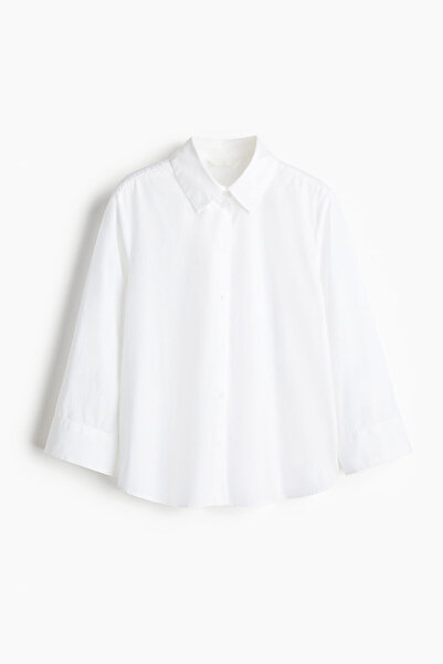 H&M Pamuklu Poplin Gömlek