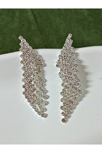 mos&more Taşlı Sallantılı Şık Kadın Küpe